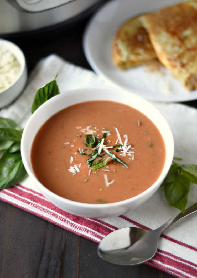 Instant Pot Creamy Tomato Basil Soup Meatloaf And Melodrama