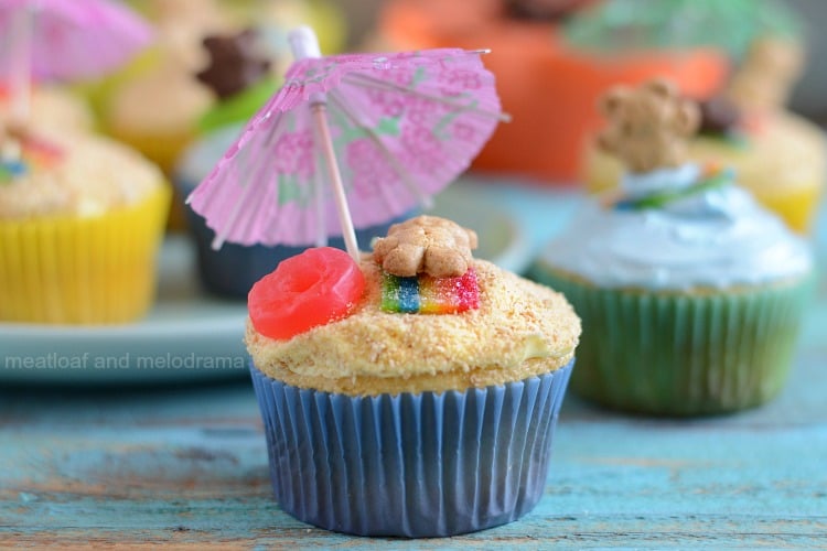 Summer Beach Party Cupcakes Meatloaf And Melodrama