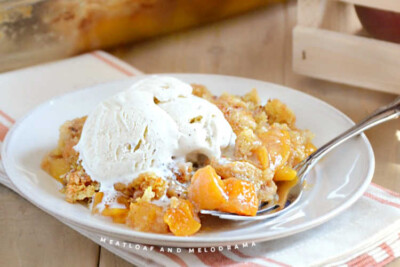 Easy Peach Dump Cake - Meatloaf and Melodrama