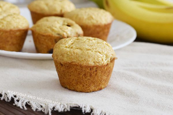 Easy Two Ingredient Banana Muffins With Cake Mix - Meatloaf And Melodrama