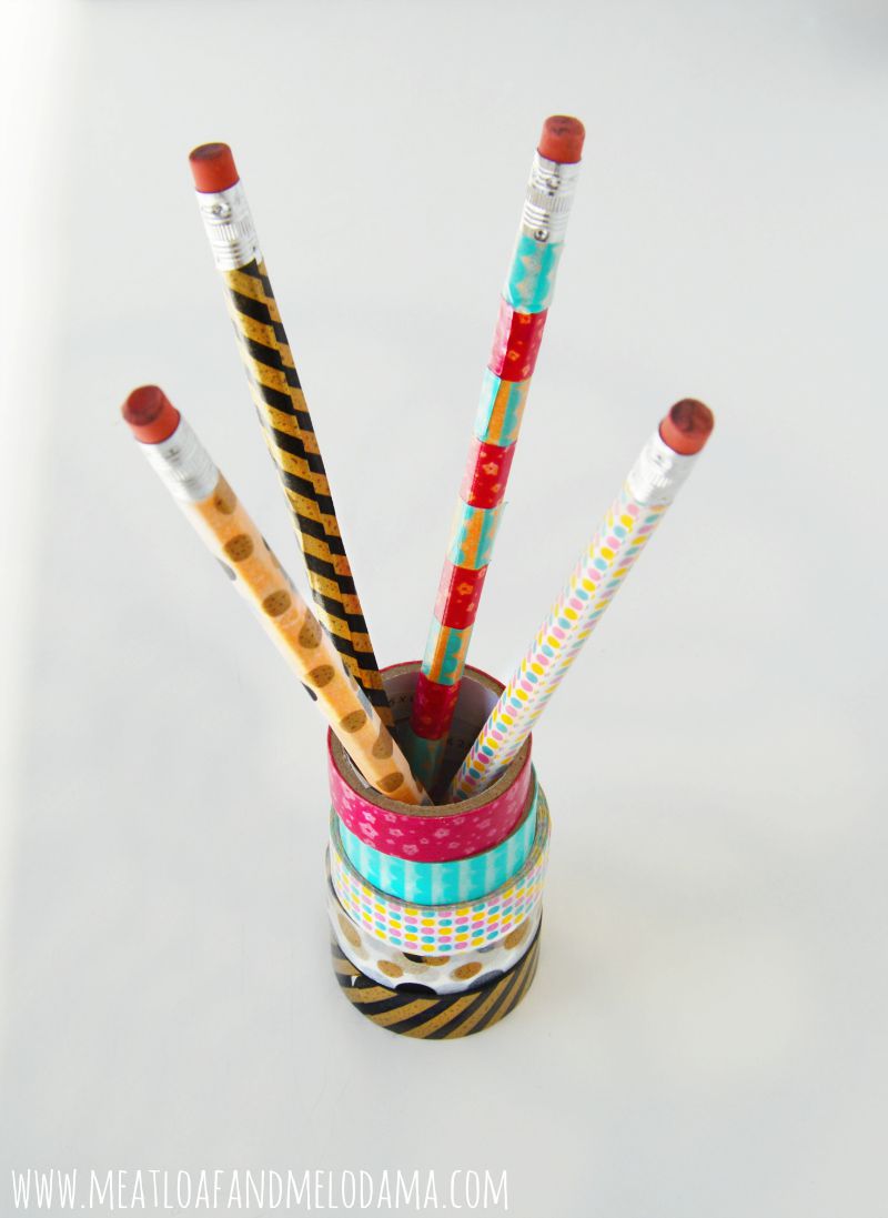 How to Decorate School Supplies with Washi Tape - Meatloaf ...