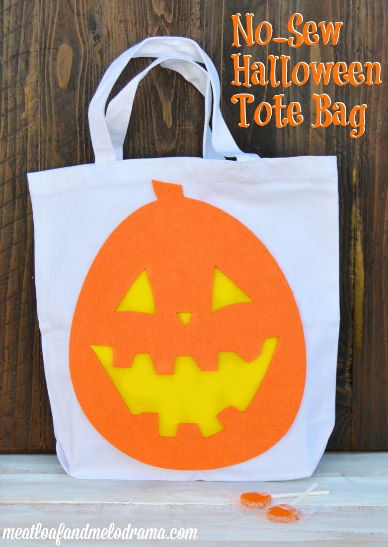 How to Make a No Sew Halloween Tote Bag - Meatloaf and Melodrama