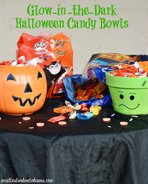 Glow In The Dark Halloween Candy Bowls - Meatloaf And Melodrama