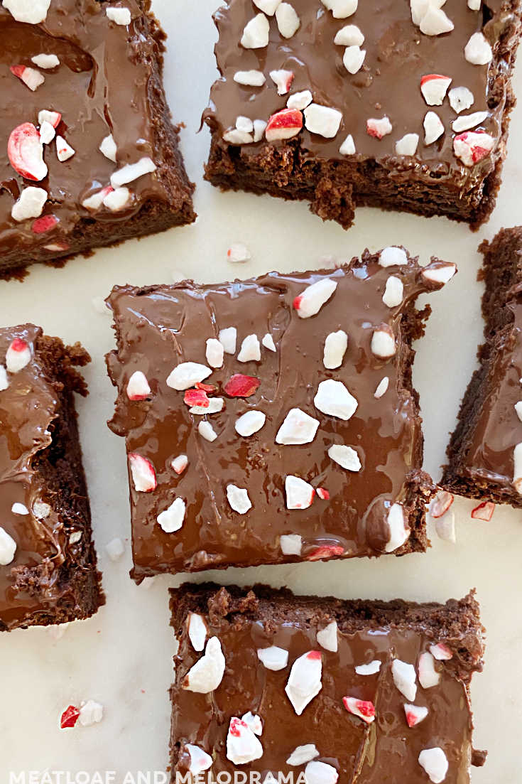 Easy Peppermint Brownies Recipe One Bowl Meatloaf And Melodrama