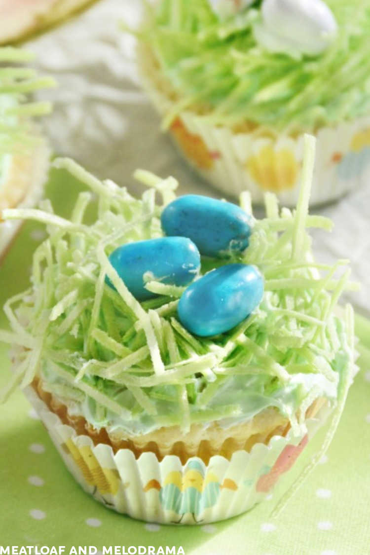 Bird's Nest Easter Cupcakes - Meatloaf and Melodrama