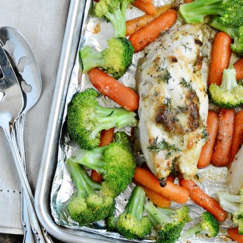 Sheet Pan Dill Chicken Dinner - Meatloaf and Melodrama