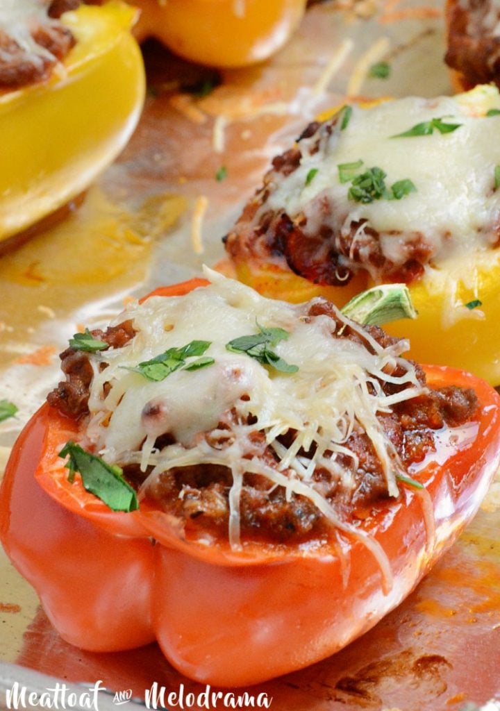 Sheet Pan Italian Stuffed Peppers - Meatloaf and Melodrama