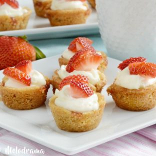 Strawberry Shortcake Cookie Cups - Meatloaf and Melodrama