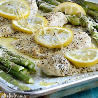 Sheet Pan Lemon Butter Chicken and Asparagus - Meatloaf and Melodrama