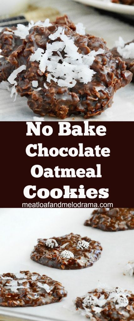 No Bake Chocolate Oatmeal Cookies - Meatloaf and Melodrama