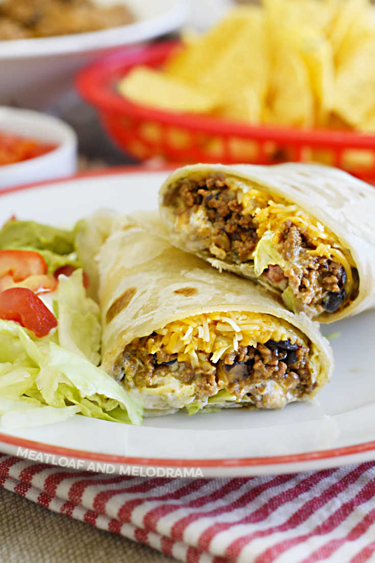 Beef and Bean Burritos - Meatloaf and Melodrama