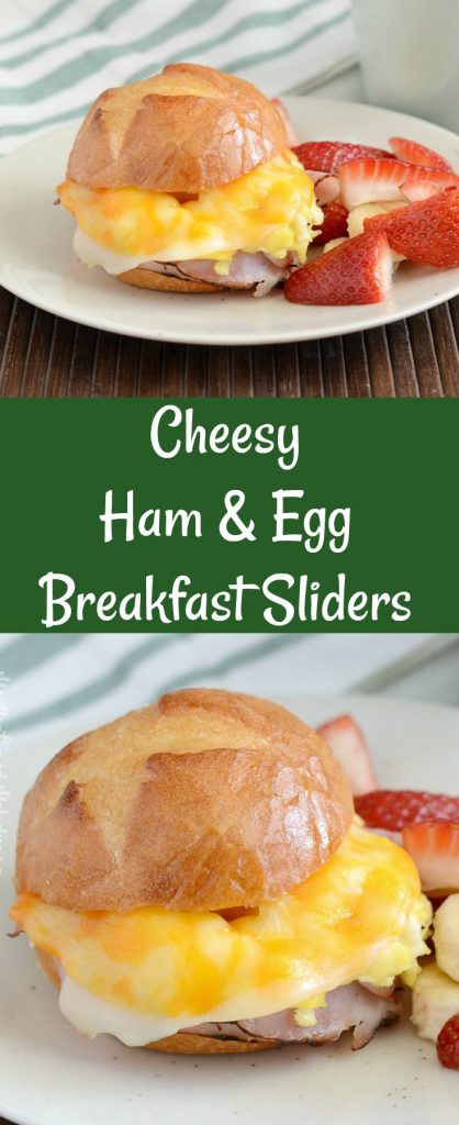 Cheesy Ham and Egg Breakfast Sliders - Meatloaf and Melodrama
