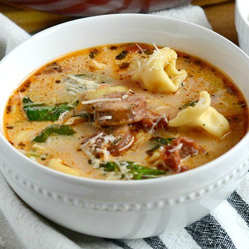 Easy Chicken Tortellini Soup • Salt & Lavender