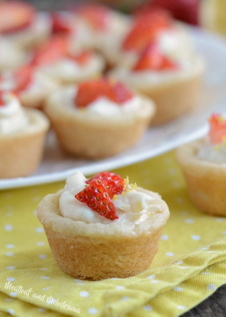 Lemon Cheesecake Cookie Cups - Meatloaf and Melodrama