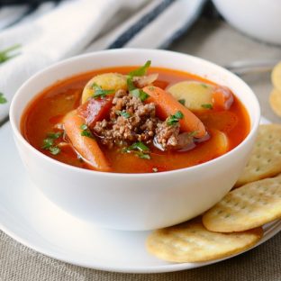 Instant Pot Hamburger Soup - Meatloaf and Melodrama