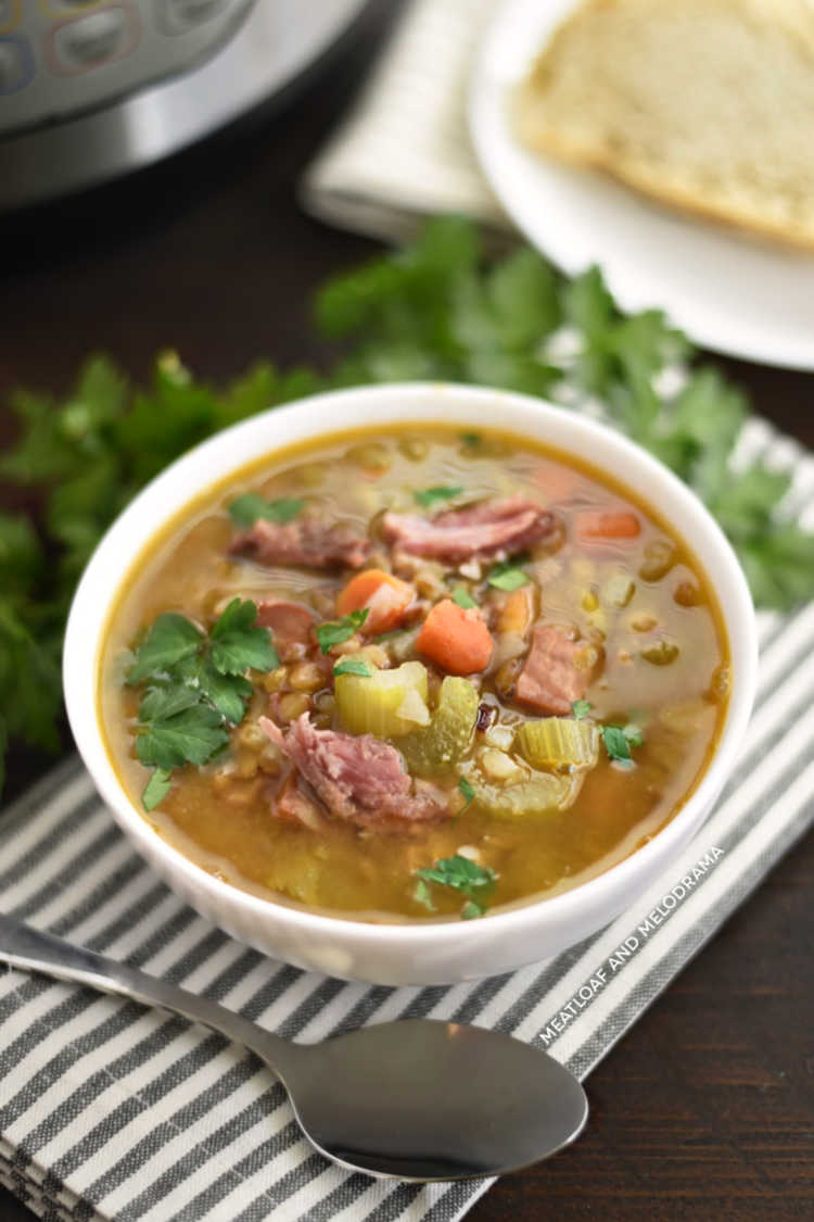 Instant Pot Ham And Lentil Soup - Meatloaf And Melodrama