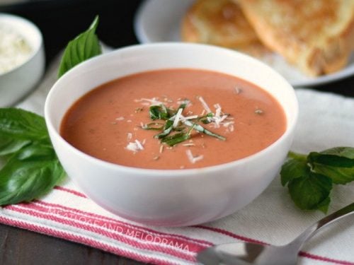 Instant Pot Creamy Tomato Basil Soup