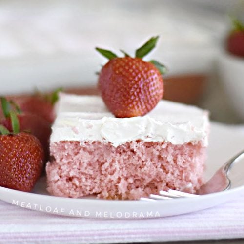 Strawberry Cream Soda Cake - Meatloaf and Melodrama