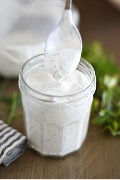 Easy Homemade Ranch Dressing - Meatloaf and Melodrama