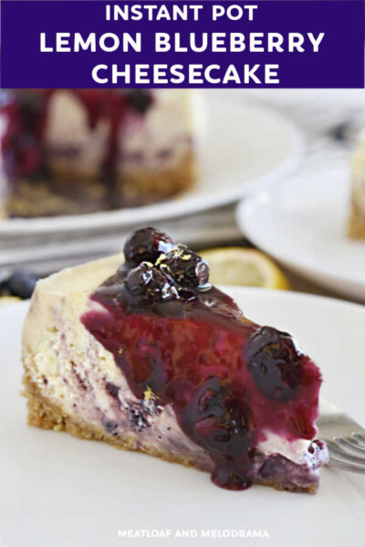 Instant Pot Lemon Blueberry Cheesecake - Meatloaf and Melodrama