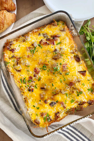 Cheesy Hash Brown Breakfast Casserole with Simply Potatoes - Meatloaf ...