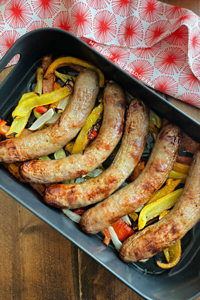 Air Fryer Sausage and Peppers - Meatloaf and Melodrama