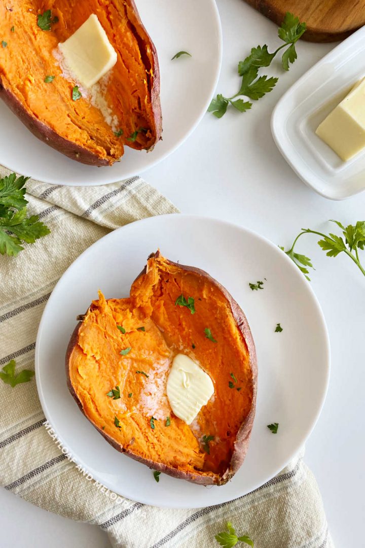 How to Microwave a Sweet Potato (Easy Recipe) - Meatloaf and Melodrama