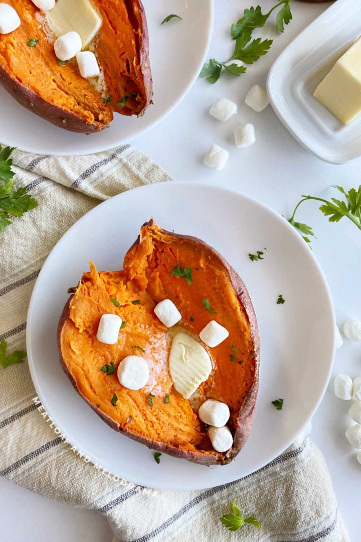 How to Microwave a Sweet Potato (Easy Recipe) - Meatloaf and Melodrama