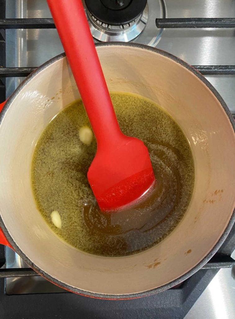 melt butter and brown sugar in small saucepan