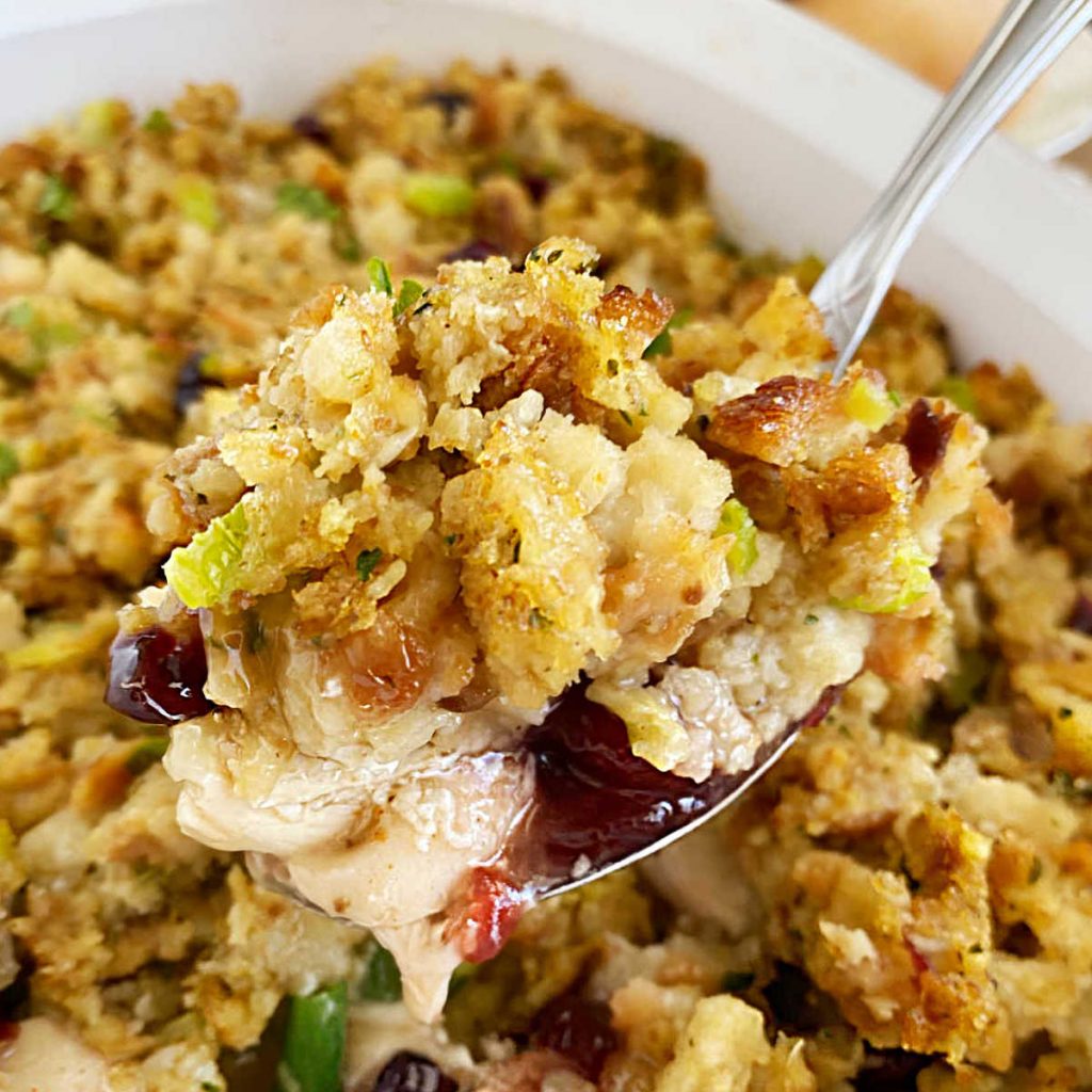 Leftover Turkey Stuffing Casserole - Meatloaf and Melodrama