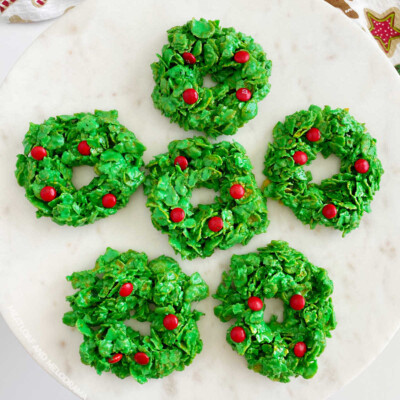 Christmas Cornflake Wreath Cookies - Meatloaf and Melodrama