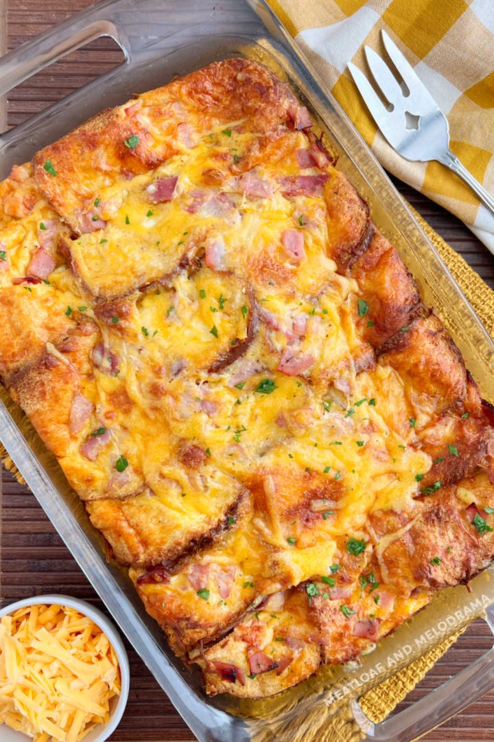 Ham and Cheese Strata (Breakfast Casserole) - Meatloaf and Melodrama