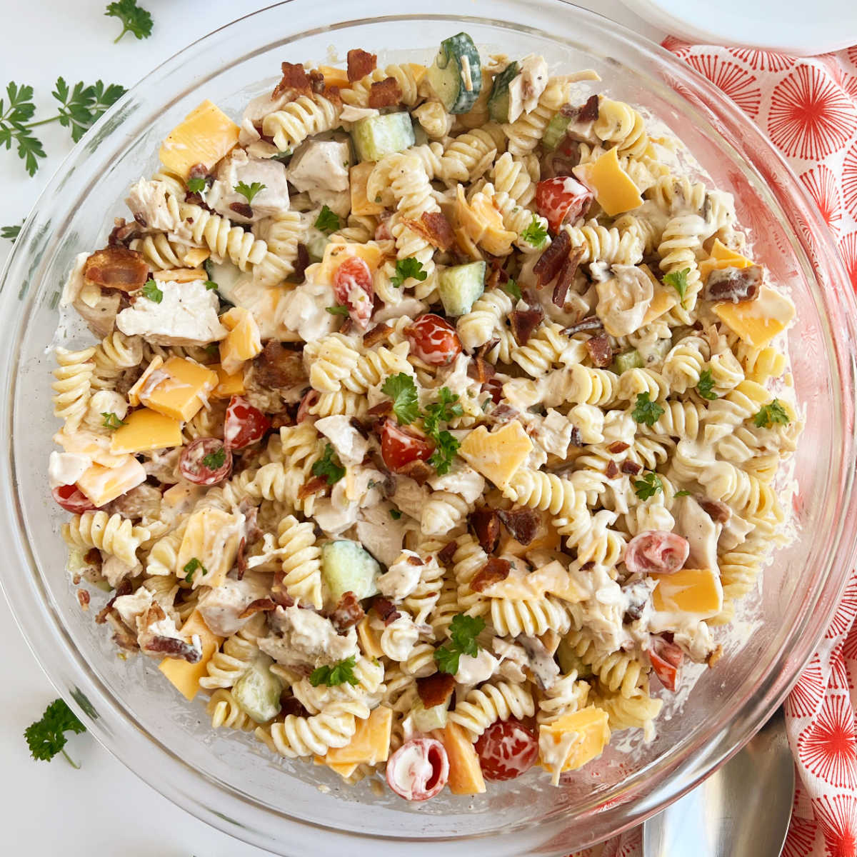 Chicken Bacon Ranch Pasta Salad - Meatloaf and Melodrama