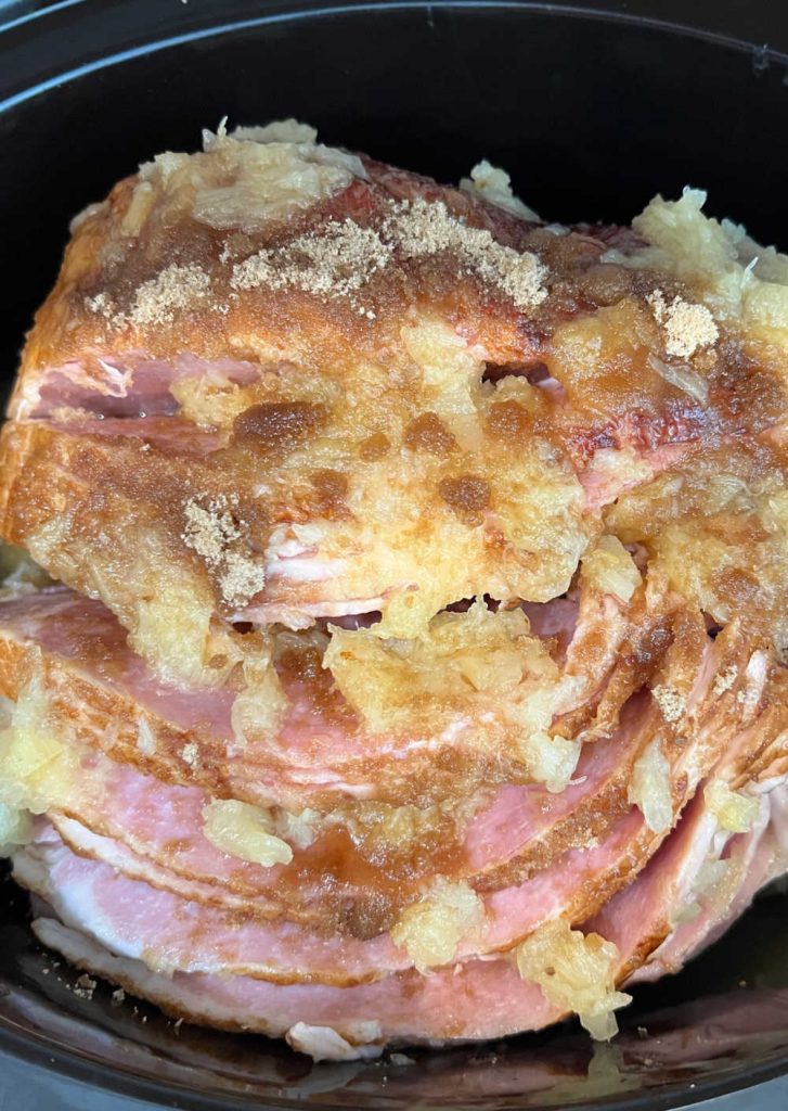 Slow Cooker Brown Sugar and Pineapple Spiral Ham
