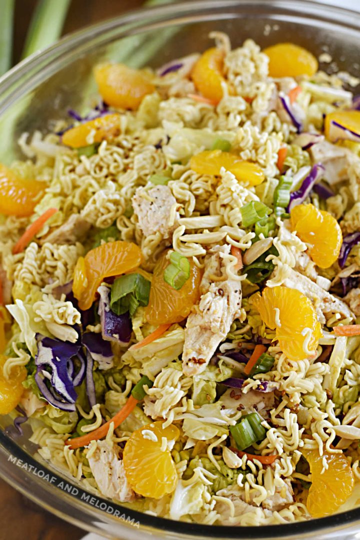 Chinese Ramen Chicken Salad - Meatloaf and Melodrama