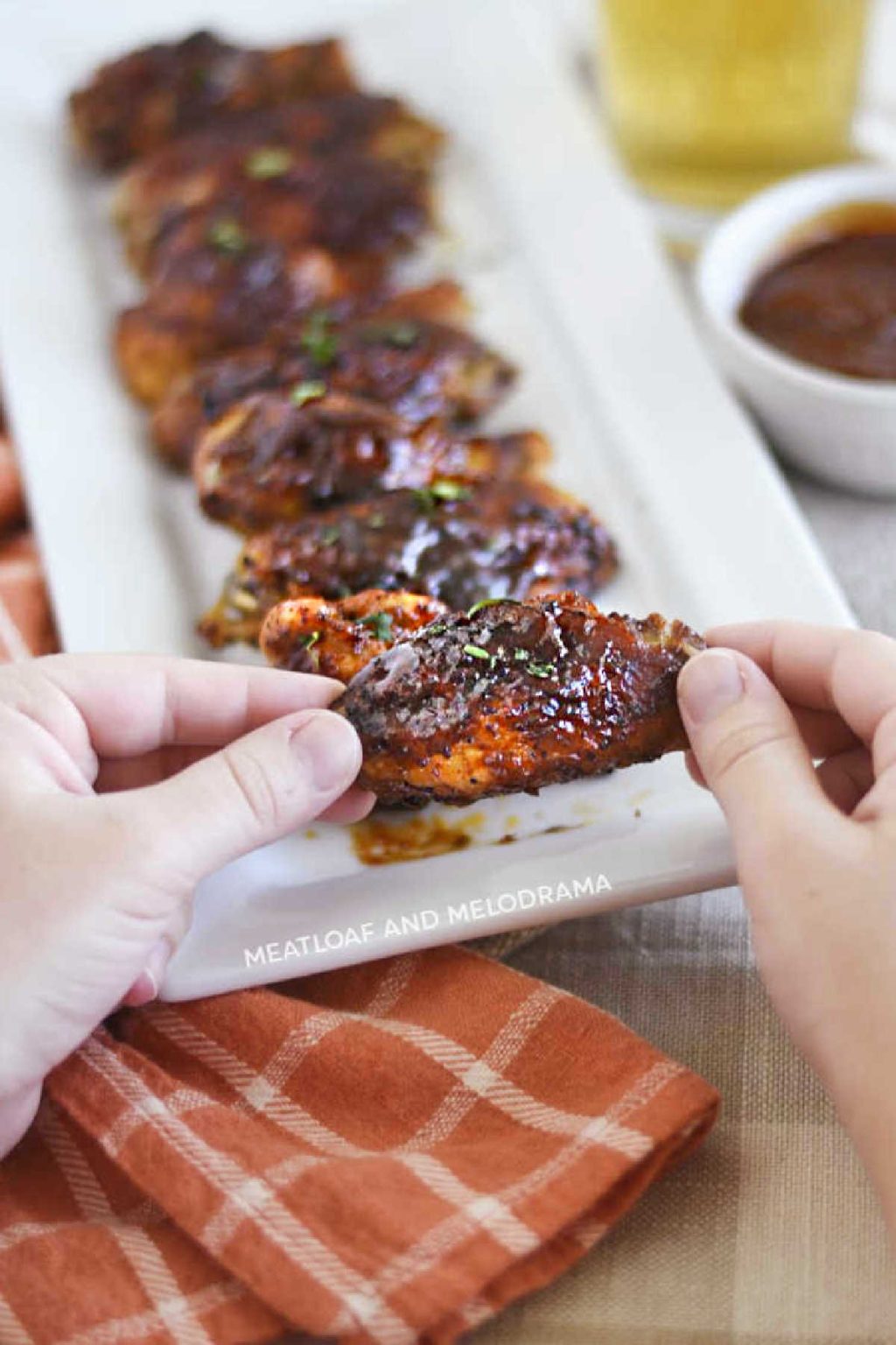 Air Fryer BBQ Chicken Wings - Meatloaf and Melodrama