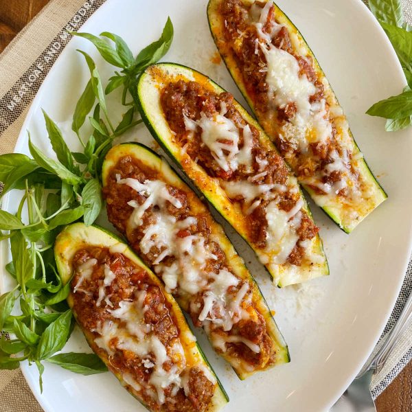 Sausage Stuffed Zucchini Boats (Low Carb) - Meatloaf and Melodrama
