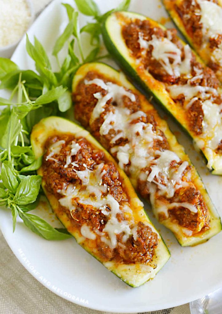 Sausage Stuffed Zucchini Boats (Low Carb) - Meatloaf And Melodrama