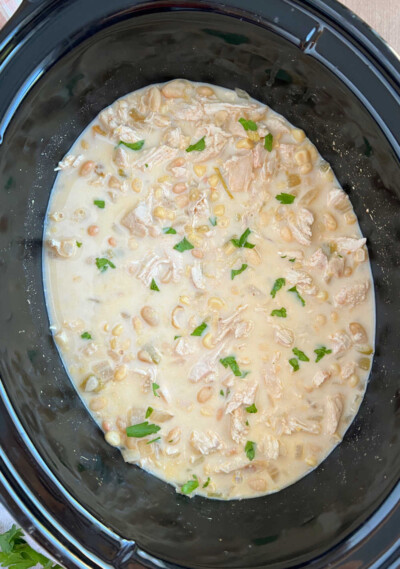 Slow Cooker White Chicken Chili - Meatloaf and Melodrama