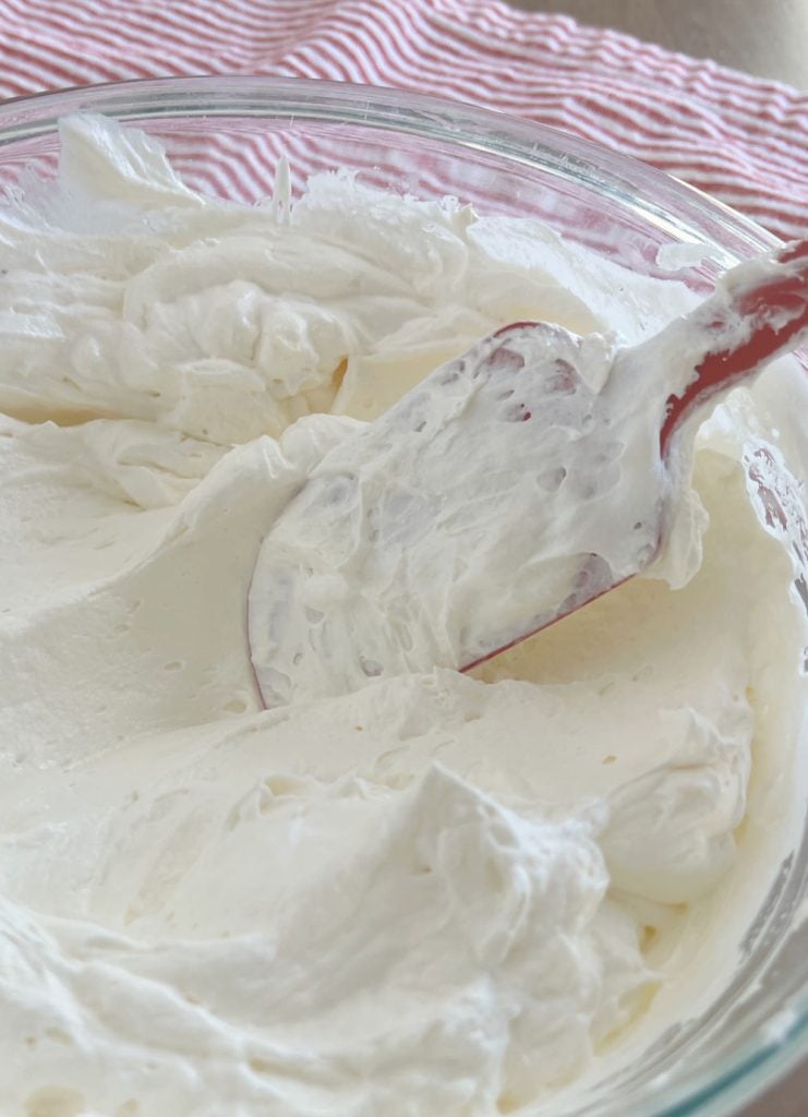 stir in cool whip with spatula