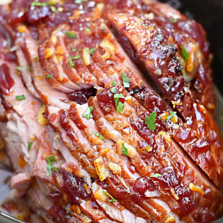 Cranberry Orange Crock Pot Ham - Meatloaf and Melodrama