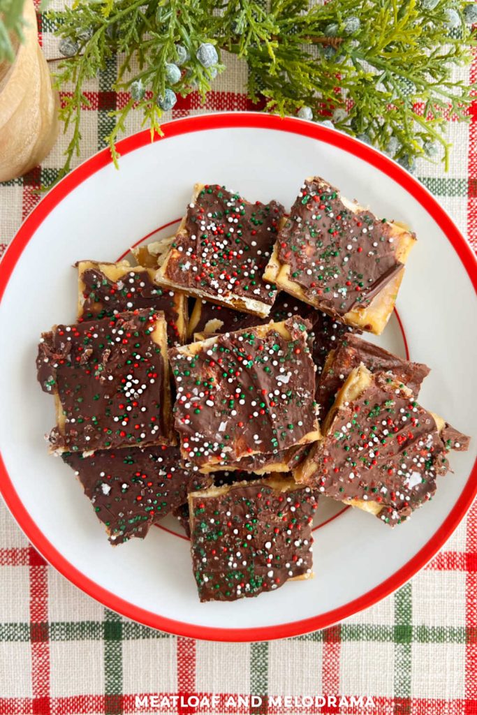 Easy Saltine Toffee - Meatloaf and Melodrama