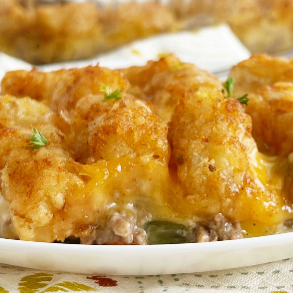 Cheesy Tater Tot Casserole Meatloaf And Melodrama 8787