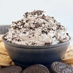 oreo dip with crushed Oreos in a serving bowl