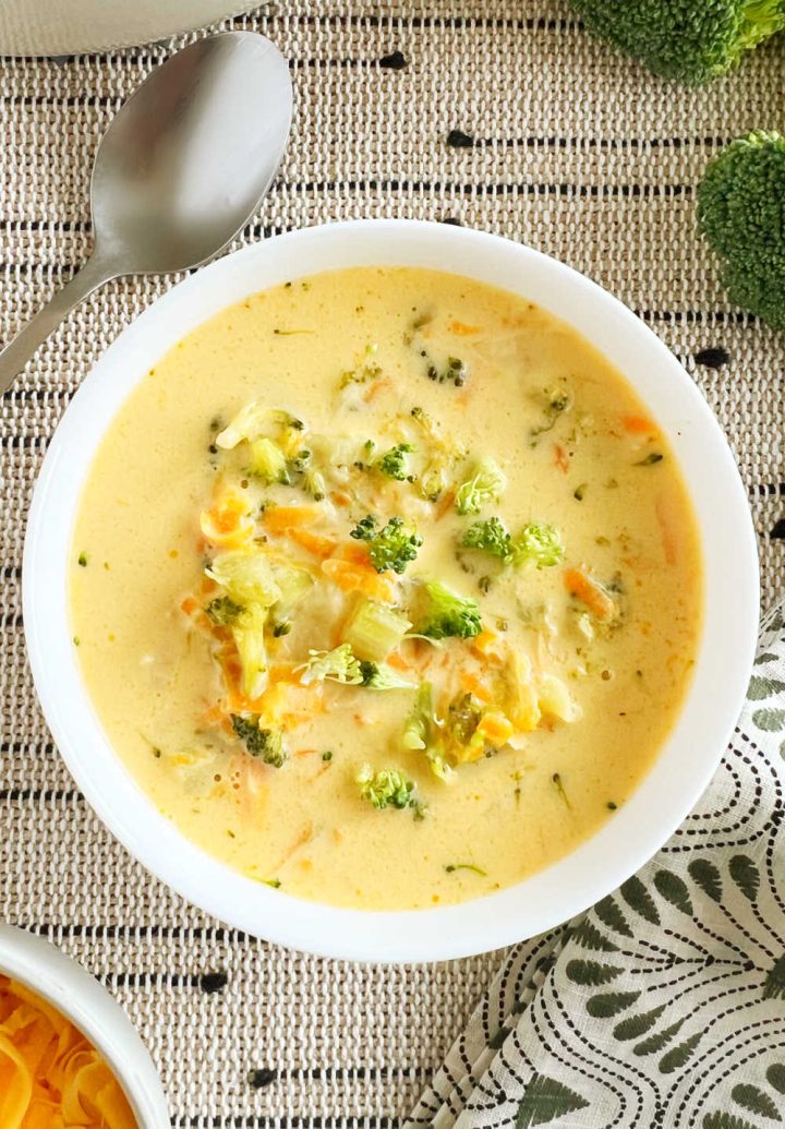 Easy Broccoli Cheddar Soup - Meatloaf and Melodrama