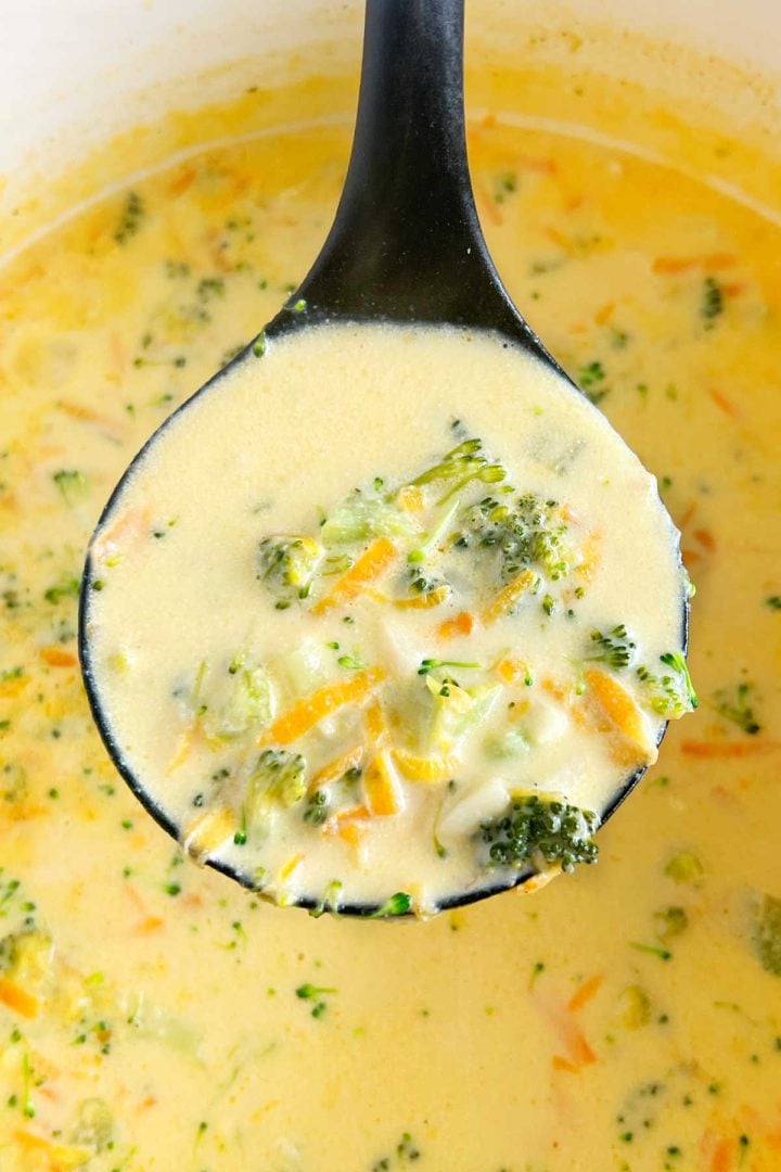 Easy Broccoli Cheddar Soup - Meatloaf and Melodrama