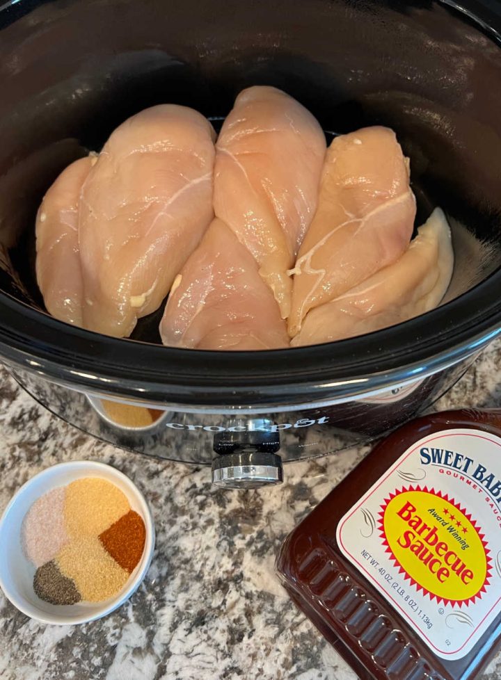 Crockpot BBQ Chicken Recipe (Pulled Chicken) - Meatloaf and Melodrama