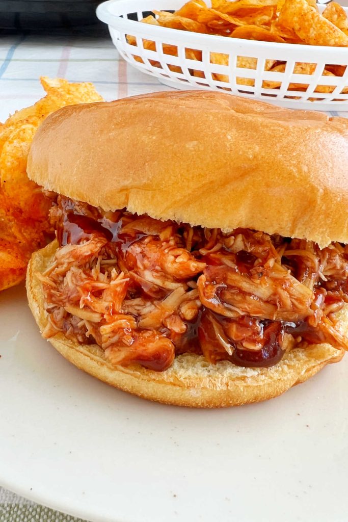 Crockpot BBQ Chicken Recipe (Pulled Chicken) - Meatloaf and Melodrama