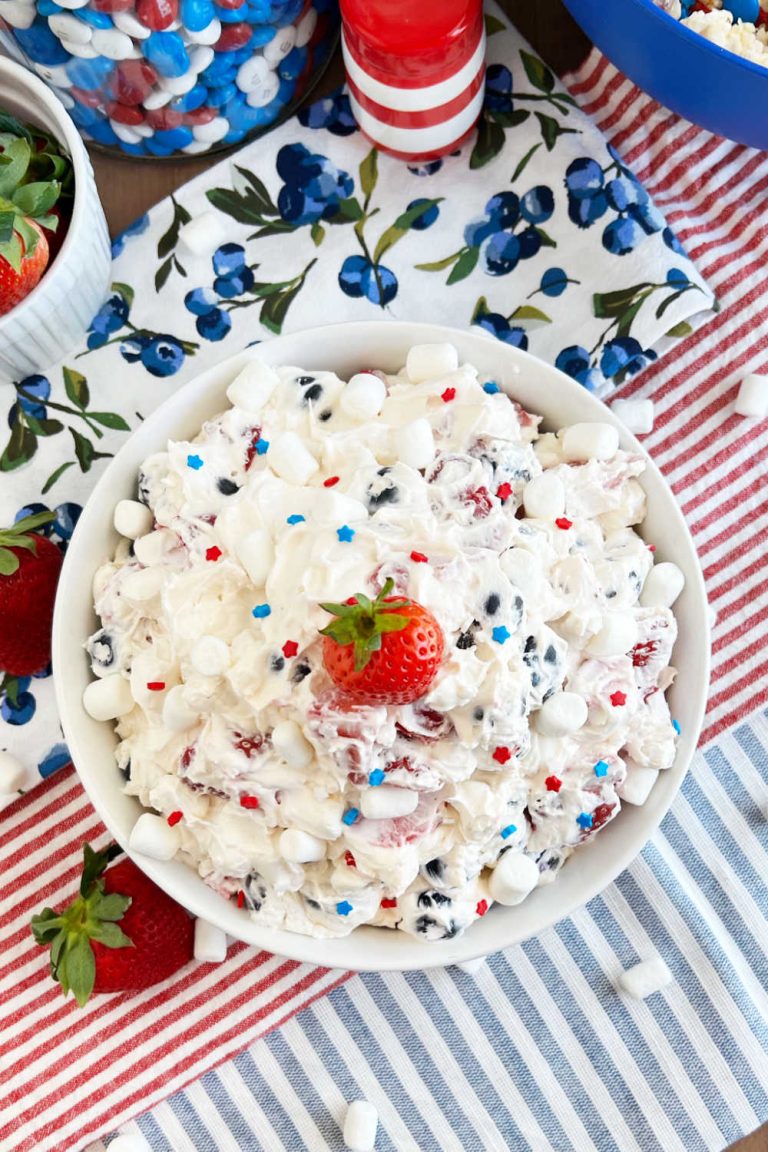 Red White And Blue Cheesecake Salad Recipe Meatloaf And Melodrama