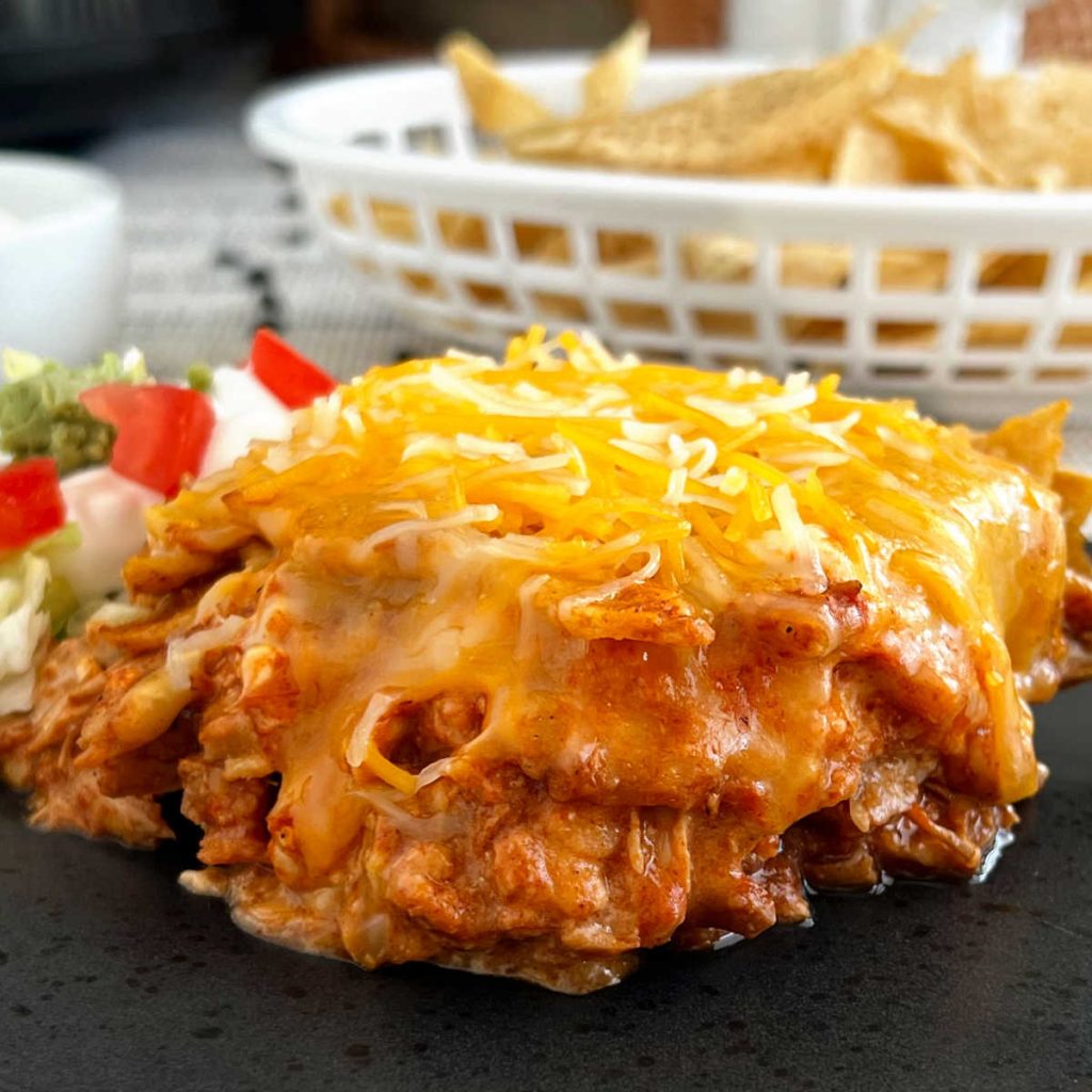 Slow Cooker Chicken Enchilada Casserole - Meatloaf And Melodrama